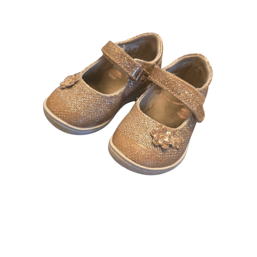 Stride Rite Gold Glitter Dress Shoes for Kids
